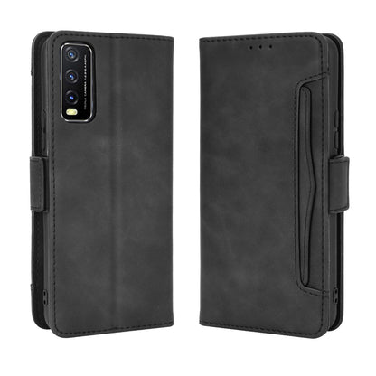 Leather Wallet Phone Cover Shell with Multiple Card-Carrying Slots for Vivo Y20 2020/Y20i