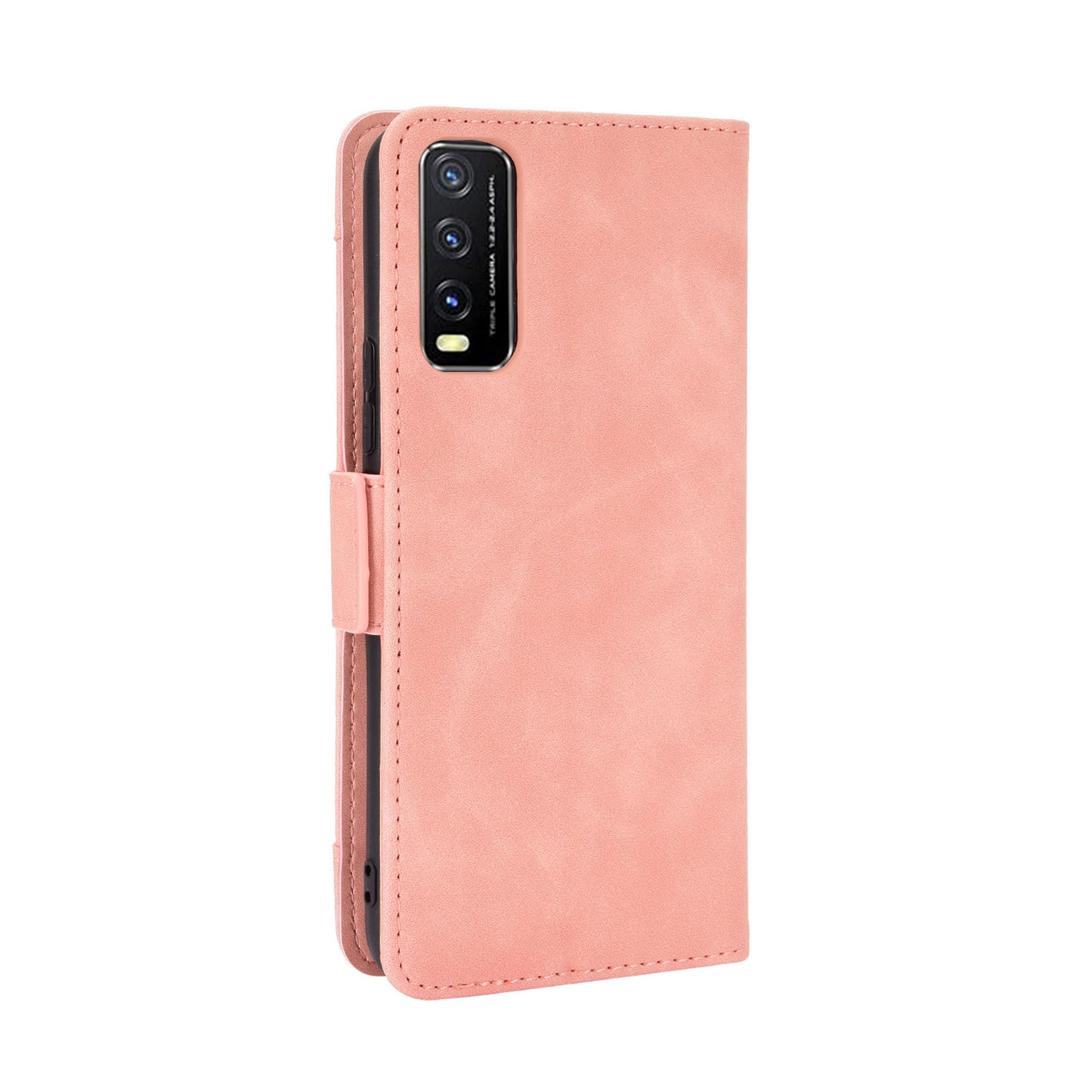 Leather Wallet Phone Cover Shell with Multiple Card-Carrying Slots for Vivo Y20 2020/Y20i