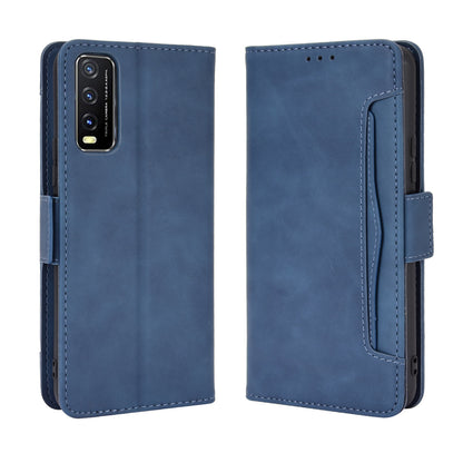 Leather Wallet Phone Cover Shell with Multiple Card-Carrying Slots for Vivo Y20 2020/Y20i