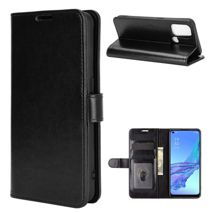 Crazy Horse Skin Leather Shell with Wallet Case for Oppo A53 (2020)