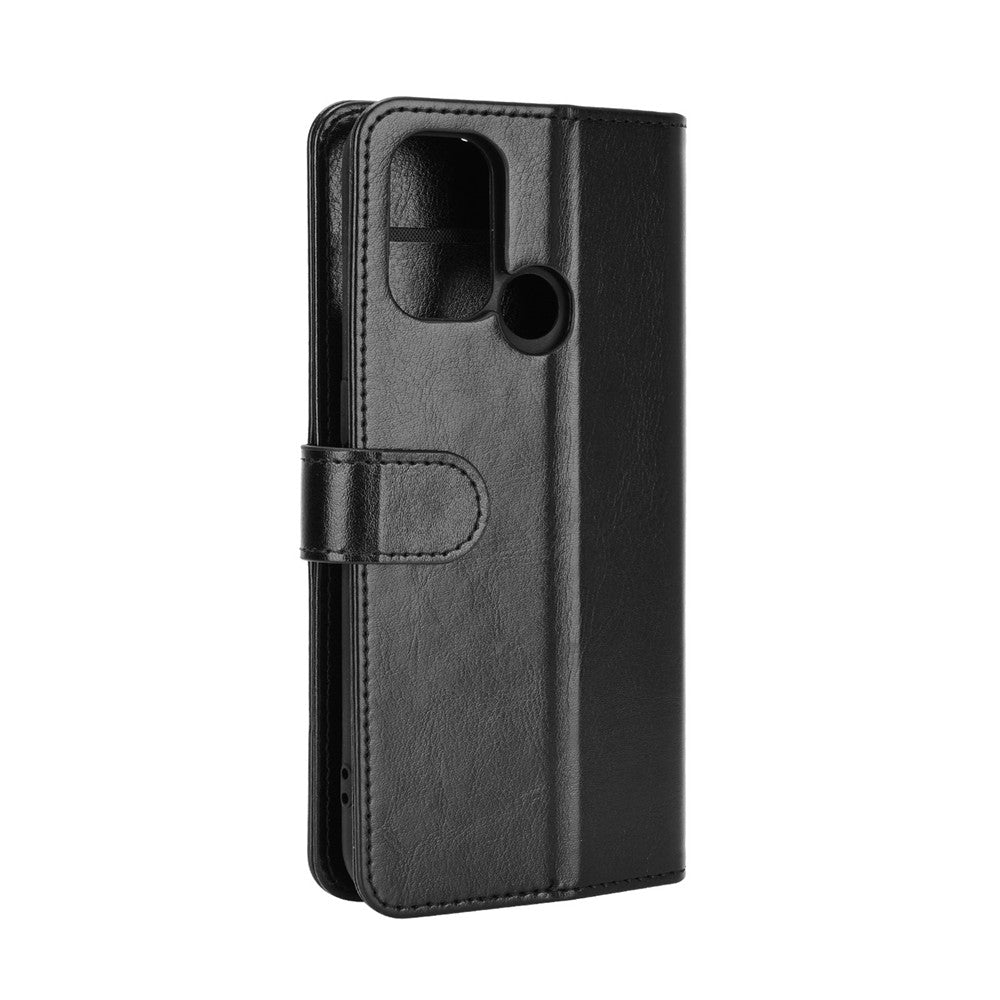 Crazy Horse Skin Leather Shell with Wallet Case for Oppo A53 (2020)