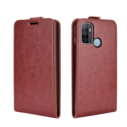 Crazy Horse Vertical Leather Card Holder Case for OPPO A53 (2020)