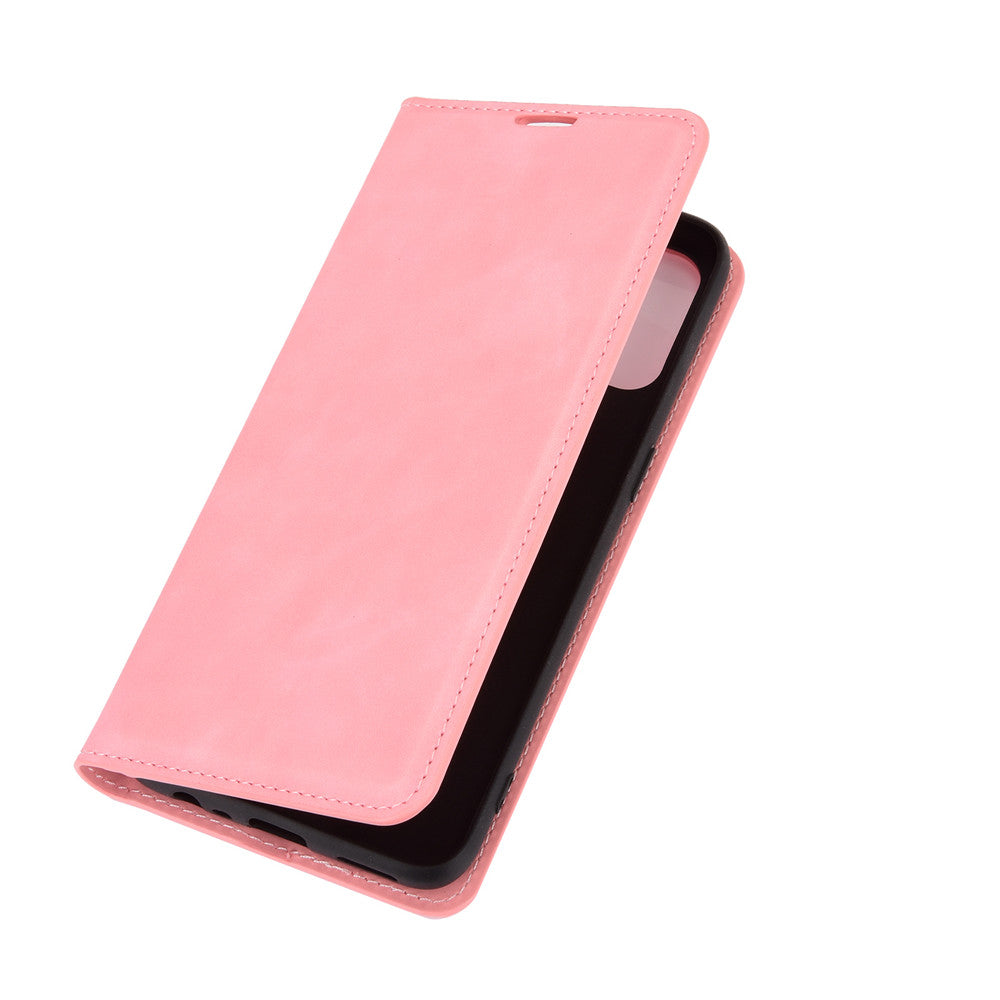 Silky Touch Leather Stand Shell Case for OPPO A53(2020)