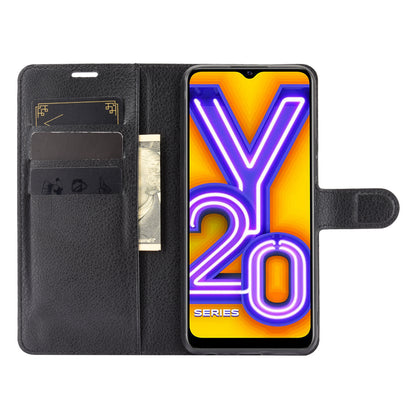 Litchi Skin Wallet Leather Cell Phone Case for vivo Y20s/ Y11s/ Y30 (China)/ Y20/ Y20i/ iQOO U1x