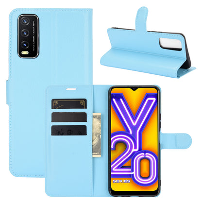 Litchi Skin Wallet Leather Cell Phone Case for vivo Y20s/ Y11s/ Y30 (China)/ Y20/ Y20i/ iQOO U1x