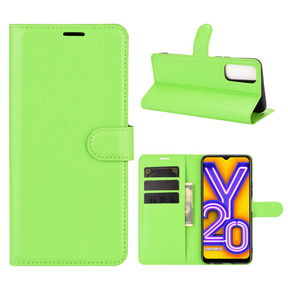 Litchi Skin Wallet Leather Cell Phone Case for vivo Y20s/ Y11s/ Y30 (China)/ Y20/ Y20i/ iQOO U1x