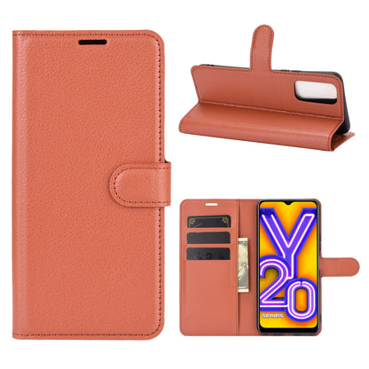 Litchi Skin Wallet Leather Cell Phone Case for vivo Y20s/ Y11s/ Y30 (China)/ Y20/ Y20i/ iQOO U1x