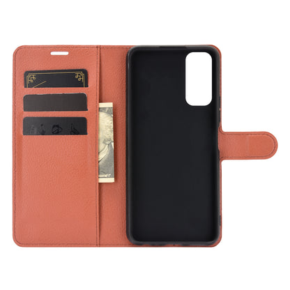 Litchi Skin Wallet Leather Cell Phone Case for vivo Y20s/ Y11s/ Y30 (China)/ Y20/ Y20i/ iQOO U1x