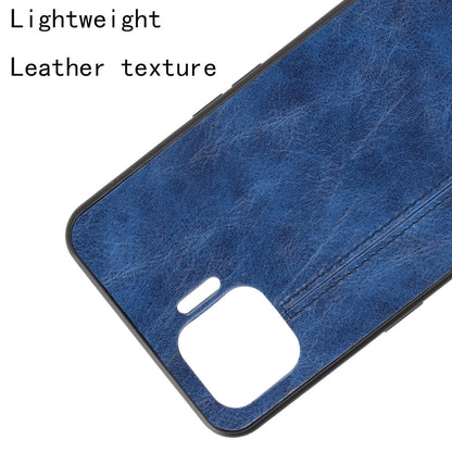 Stitching Design PC + TPU + PU Leather Hybrid Phone Case for Oppo F17 Pro/A93/Reno4 Lite