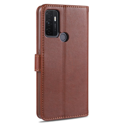 AZNS TPU + PU Leather Wallet Stand Phone Protective Case for Oppo A32 (2020)/A53 (2020)