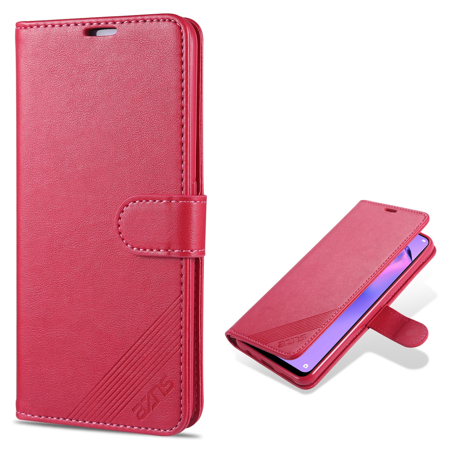 AZNS TPU + PU Leather Wallet Stand Phone Protective Case for Oppo A32 (2020)/A53 (2020)