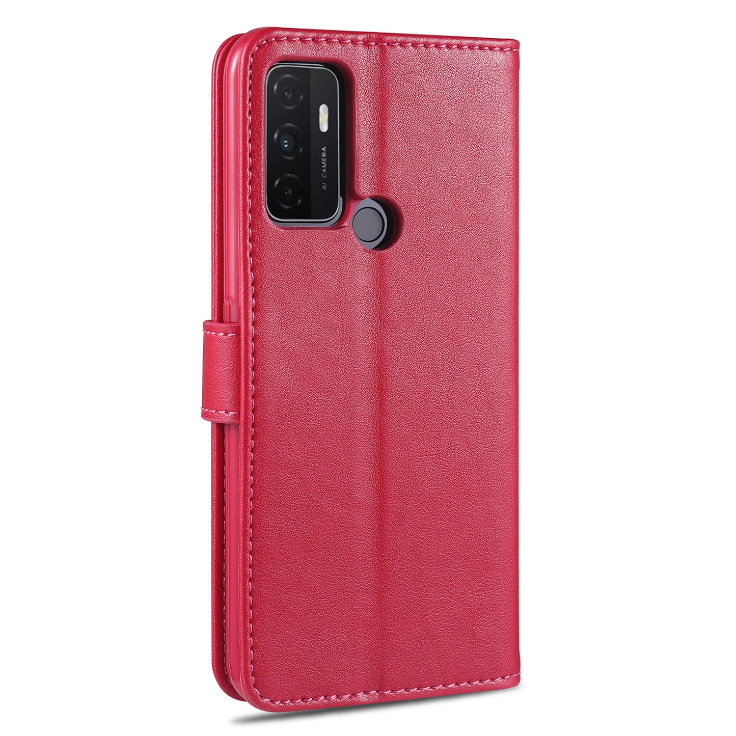 AZNS TPU + PU Leather Wallet Stand Phone Protective Case for Oppo A32 (2020)/A53 (2020)