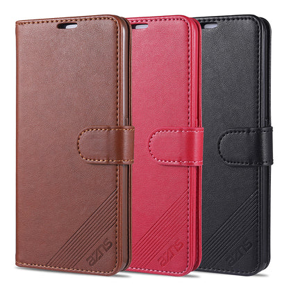 AZNS TPU + PU Leather Wallet Stand Phone Protective Case for Oppo A32 (2020)/A53 (2020)