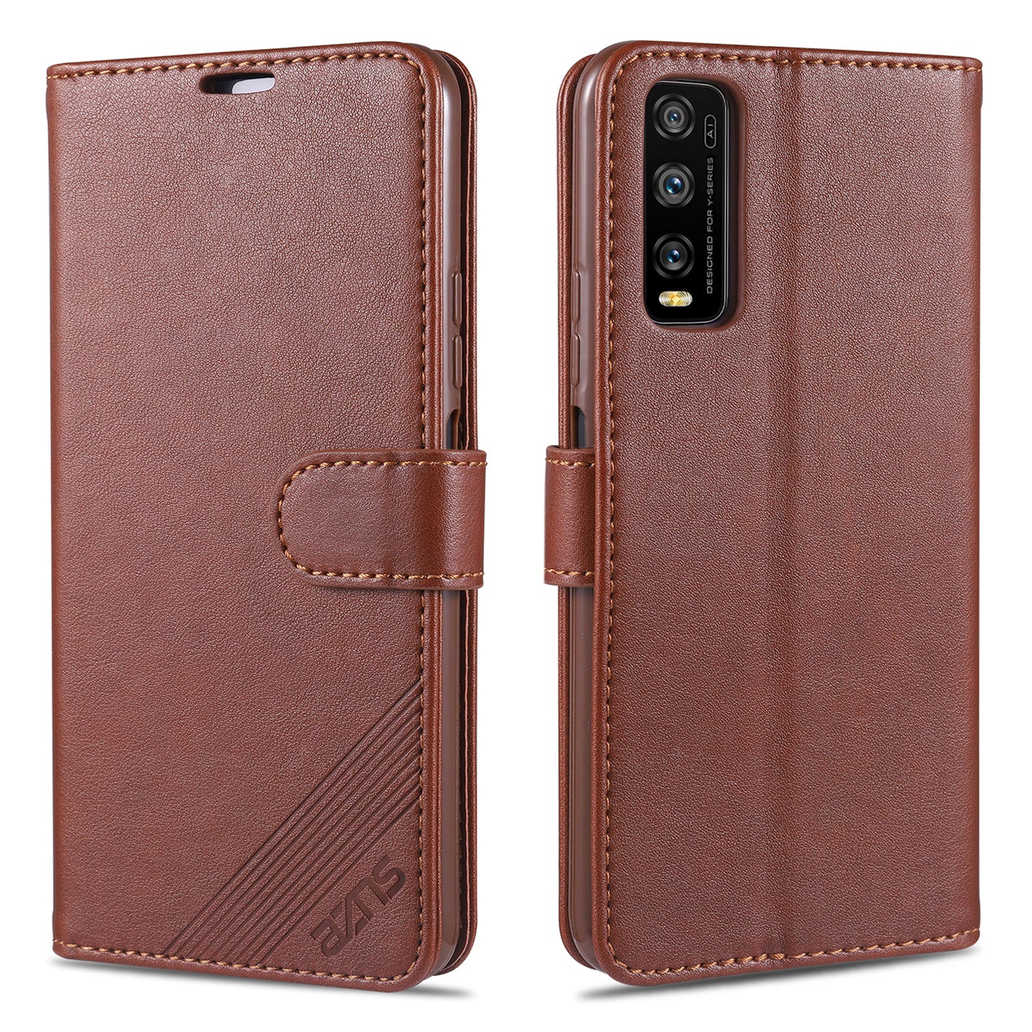 AZNS TPU + PU Leather Phone Protective Case for Vivo Y20/Y20i