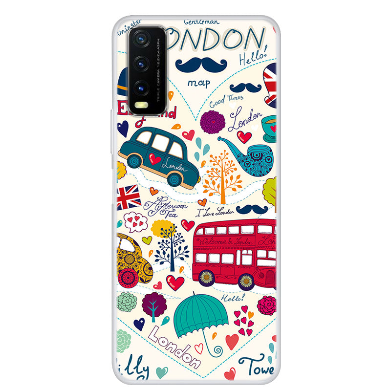 Pattern Printing Soft TPU Back Case for vivo Y20