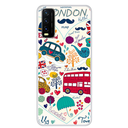 Pattern Printing Soft TPU Back Case for vivo Y20