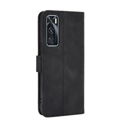 Skin-Feeling PU Leather Flip Phone Wallet Case with Wrist Strap for Vivo V20 SE/Y70 2020