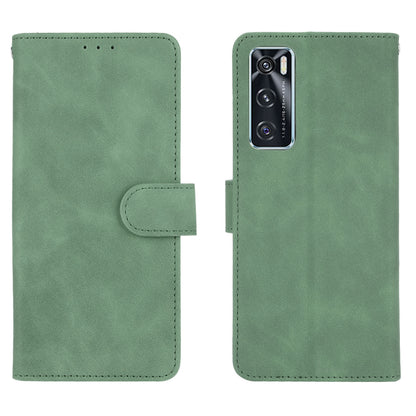 Skin-Feeling PU Leather Flip Phone Wallet Case with Wrist Strap for Vivo V20 SE/Y70 2020