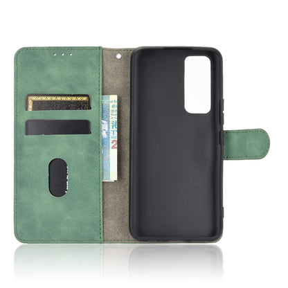 Skin-Feeling PU Leather Flip Phone Wallet Case with Wrist Strap for Vivo V20 SE/Y70 2020