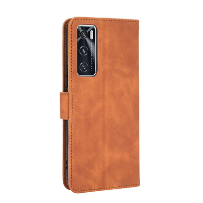 Skin-Feeling PU Leather Flip Phone Wallet Case with Wrist Strap for Vivo V20 SE/Y70 2020