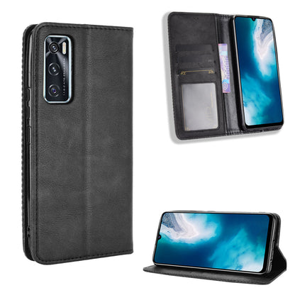 Magnetic Vintage Style Phone Case Wallet Stand Leather Cover for vivo V20 SE / vivo Y70 2020