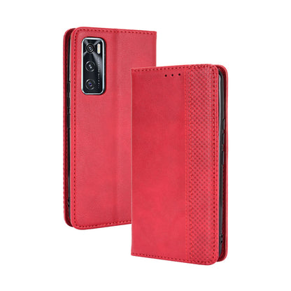 Magnetic Vintage Style Phone Case Wallet Stand Leather Cover for vivo V20 SE / vivo Y70 2020