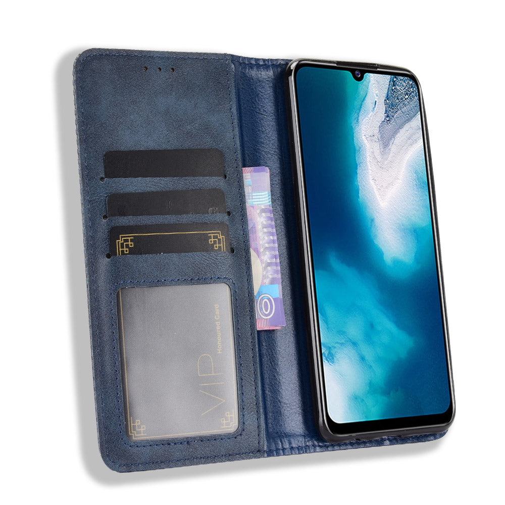 Magnetic Vintage Style Phone Case Wallet Stand Leather Cover for vivo V20 SE / vivo Y70 2020