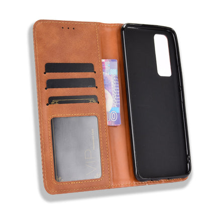 Magnetic Vintage Style Phone Case Wallet Stand Leather Cover for vivo V20 SE / vivo Y70 2020