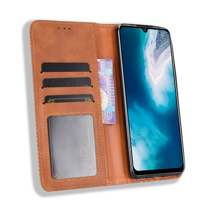 Magnetic Vintage Style Phone Case Wallet Stand Leather Cover for vivo V20 SE / vivo Y70 2020