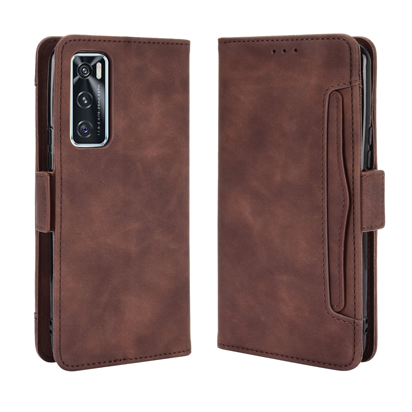 Multiple Card Slots Leather Wallet Mobile Phone Case for vivo V20 SE / vivo Y70 2020