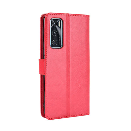 Crazy Horse Wallet Stand Leather Shell with Strap for vivo V20 SE / vivo Y70 2020