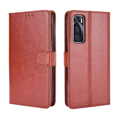 Crazy Horse Wallet Stand Leather Shell with Strap for vivo V20 SE / vivo Y70 2020