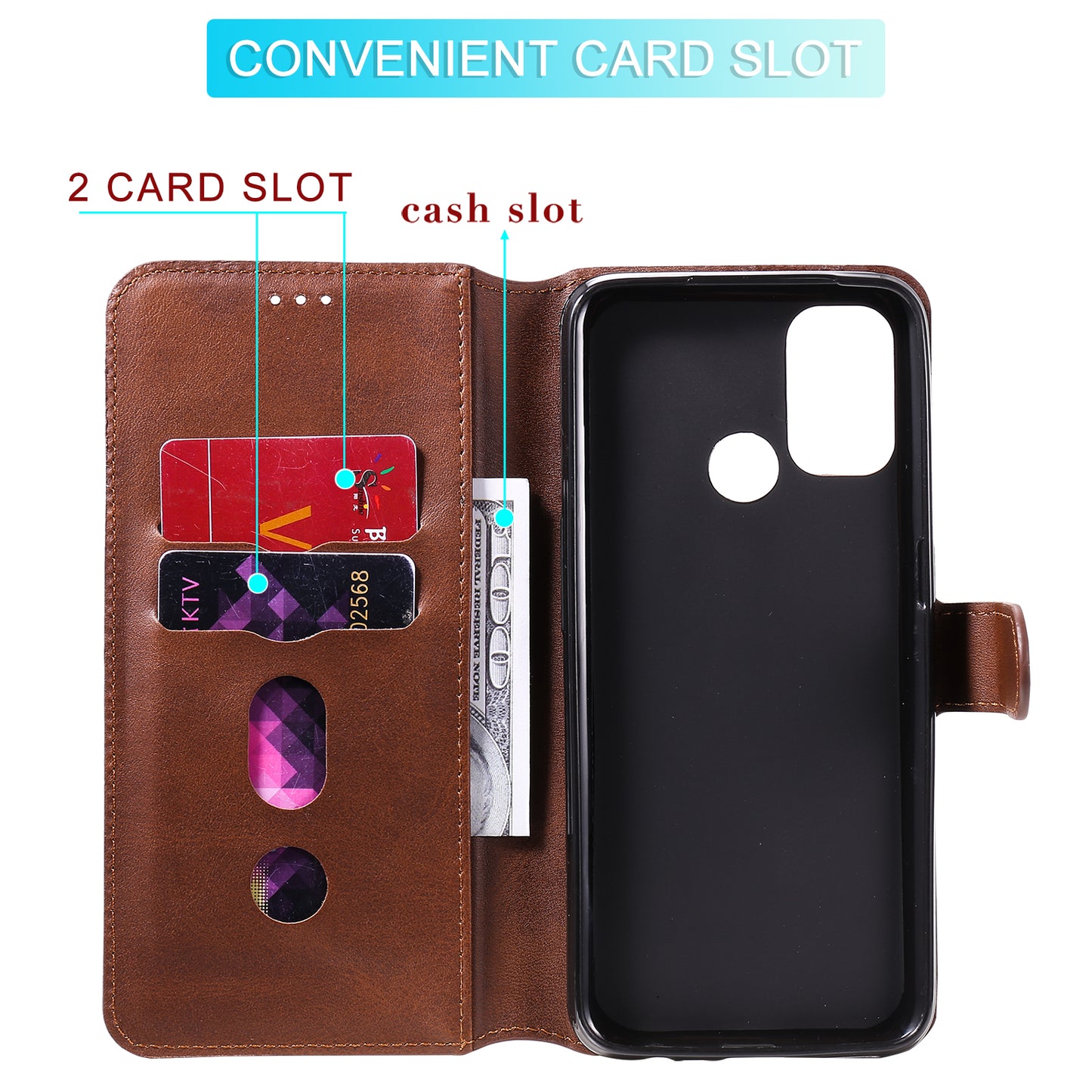 Classic Style Magnetic Clasp Wallet + Stand Flip Leather Phone Case for Oppo A32 (2020)/A53(2020)/Oppo A53s