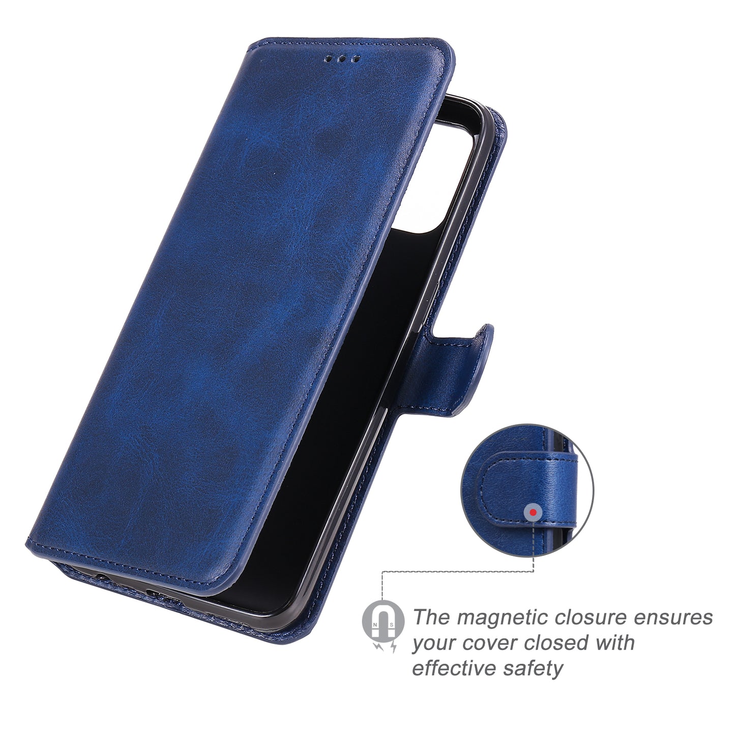 Classic Style Magnetic Clasp Wallet + Stand Flip Leather Phone Case for Oppo A32 (2020)/A53(2020)/Oppo A53s