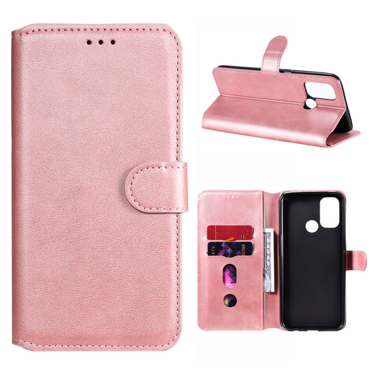 Classic Style Magnetic Clasp Wallet + Stand Flip Leather Phone Case for Oppo A32 (2020)/A53(2020)/Oppo A53s