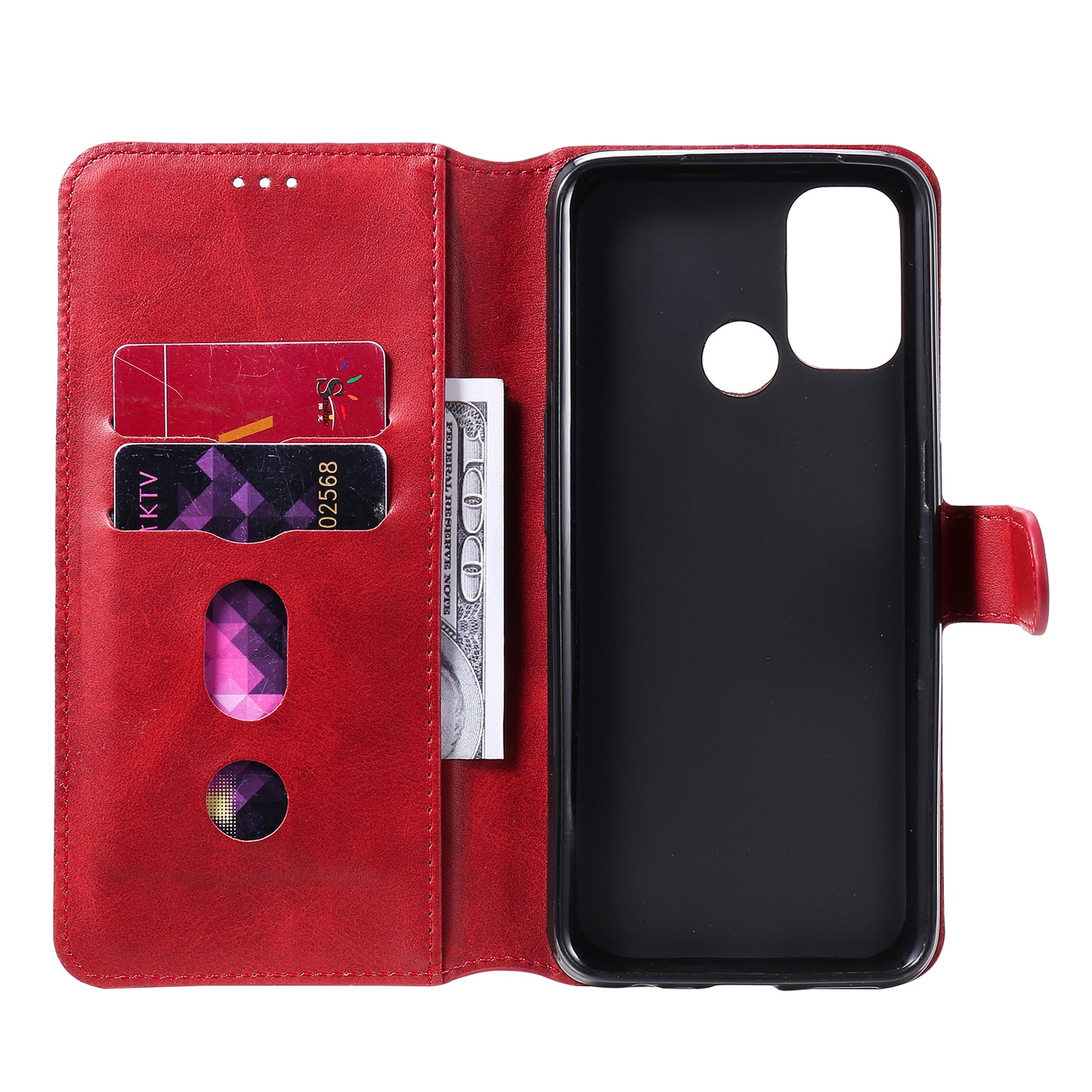 Classic Style Magnetic Clasp Wallet + Stand Flip Leather Phone Case for Oppo A32 (2020)/A53(2020)/Oppo A53s