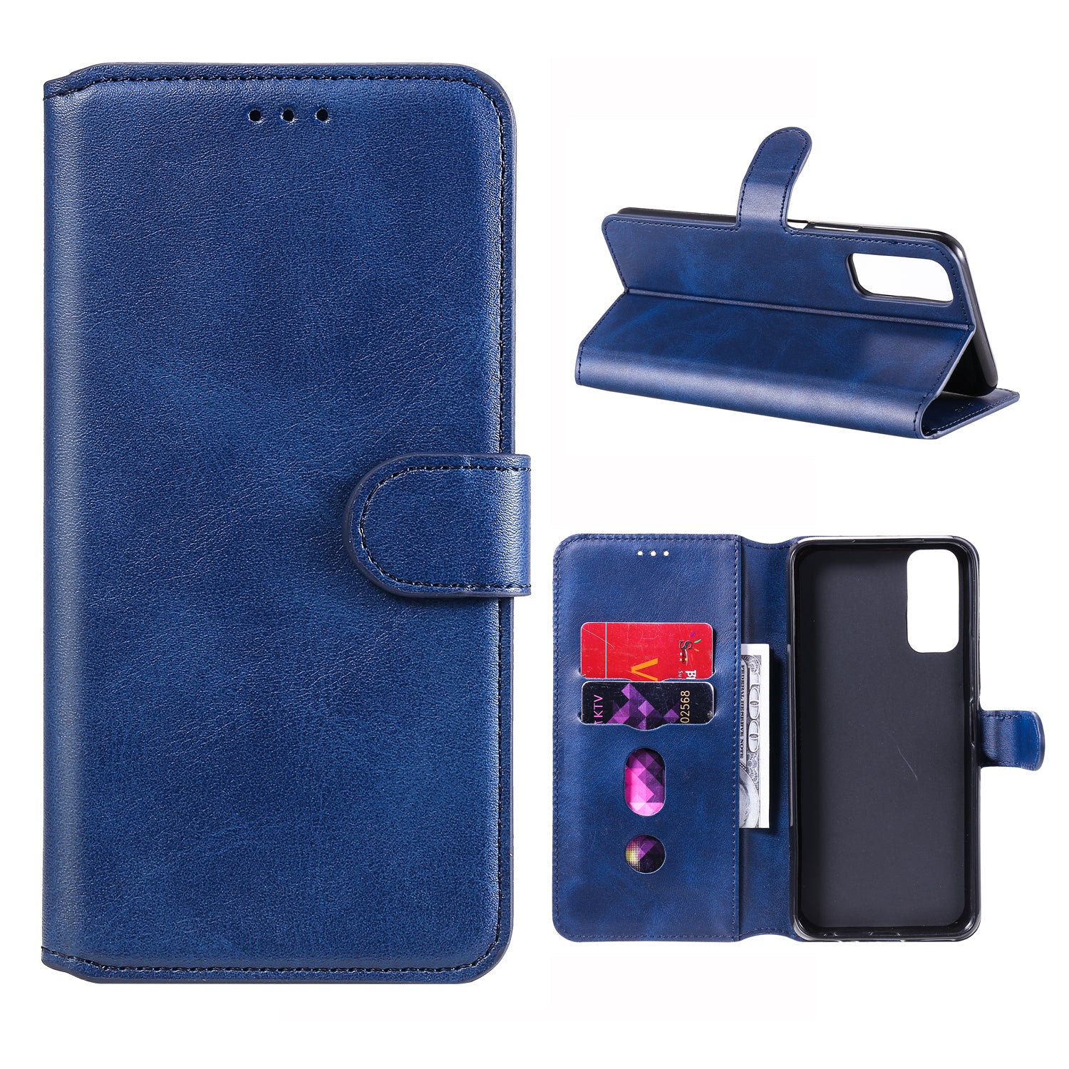 Classic Style TPU Edge + PU Leather Flip Phone Case with Wallet + Stand for Vivo Y20s/ Y20/ Y20i/ Y11s/ iQOO U1x/ Y30 (China)