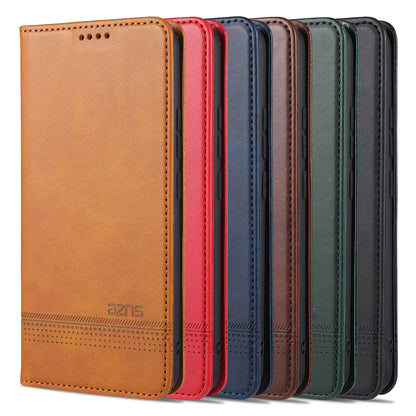 AZNS Automatic Absorbed TPU + PU Leather Mobile Phone Cover with Wallet and Stand for Vivo Y3s/Y17