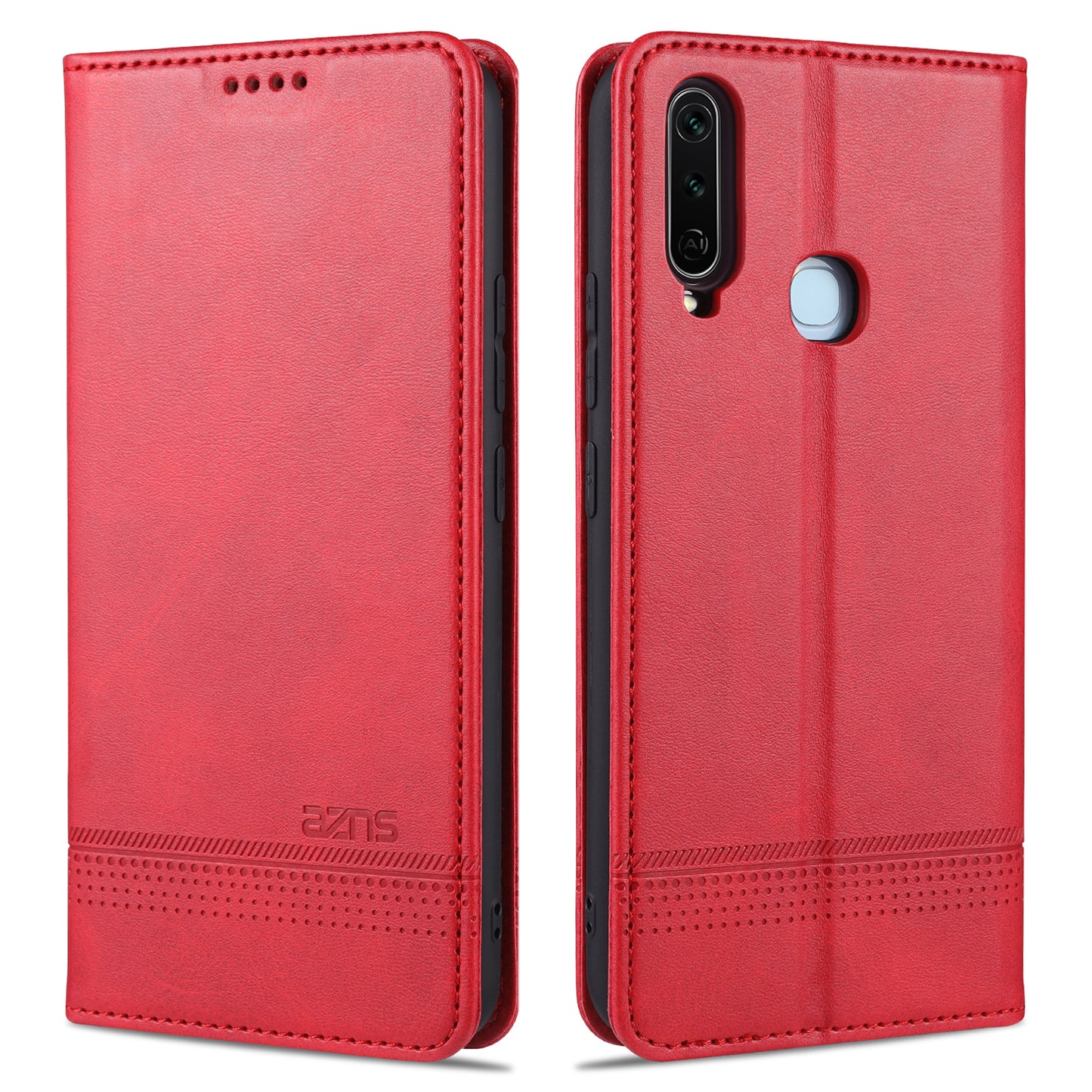 AZNS Automatic Absorbed TPU + PU Leather Mobile Phone Cover with Wallet and Stand for Vivo Y3s/Y17