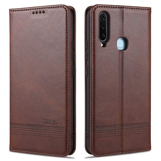 AZNS Automatic Absorbed TPU + PU Leather Mobile Phone Cover with Wallet and Stand for Vivo Y3s/Y17