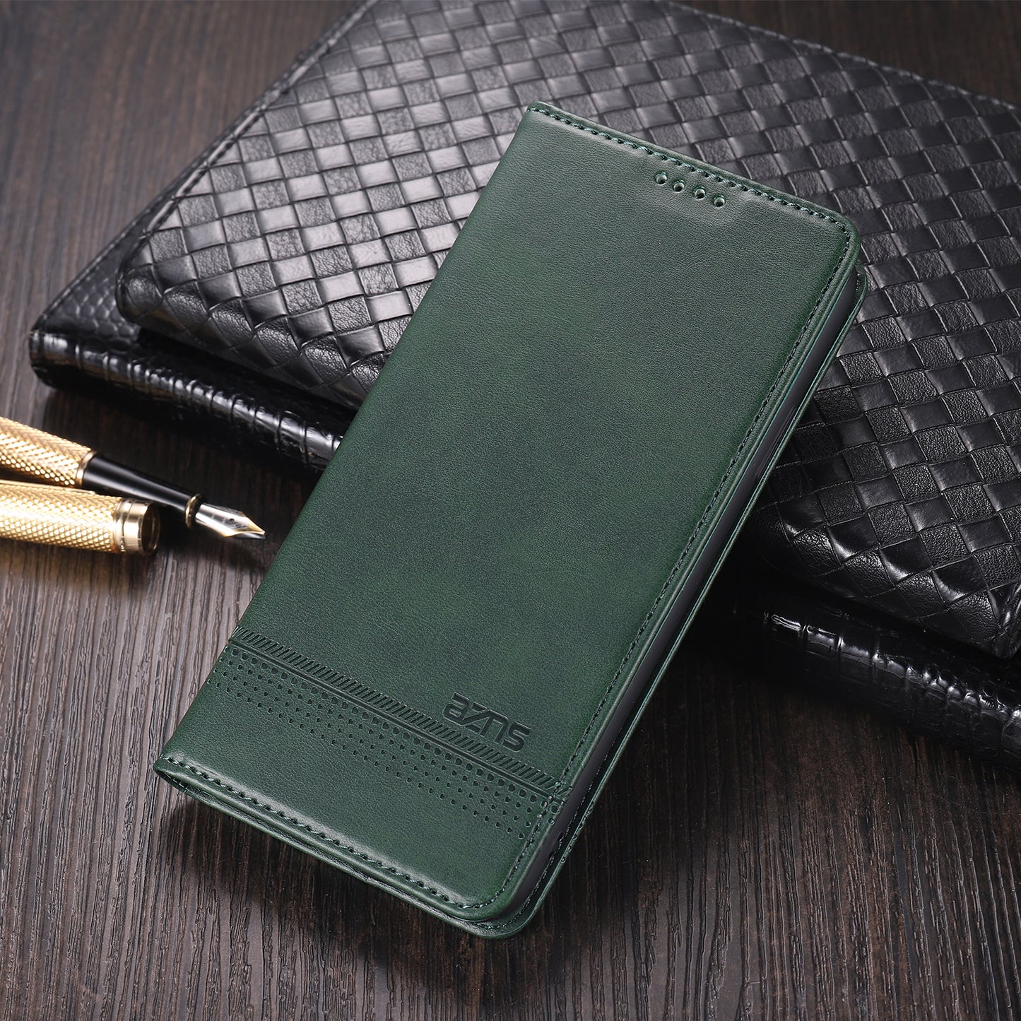 AZNS Automatic Absorbed TPU + PU Leather Mobile Phone Cover with Wallet and Stand for Vivo Y3s/Y17