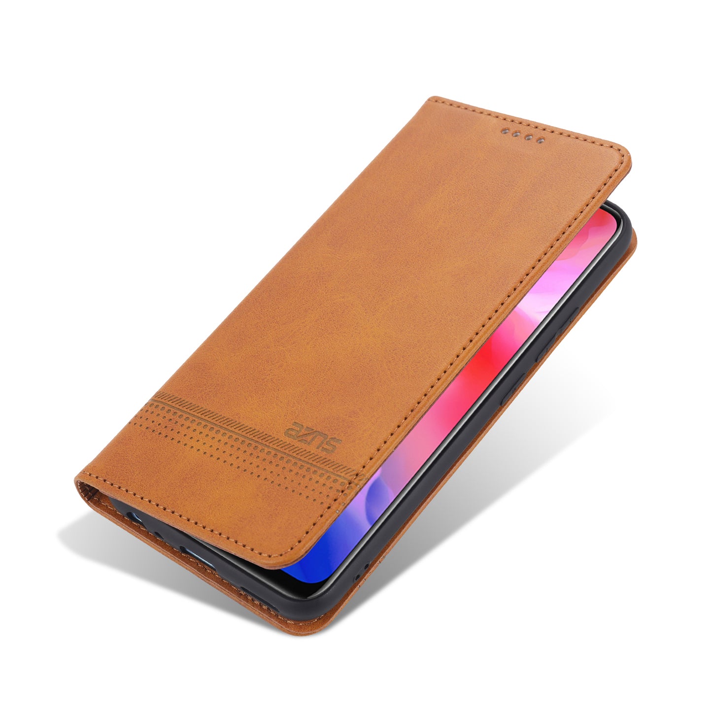 AZNS Automatic Absorbed TPU + PU Leather Mobile Phone Cover with Wallet and Stand for Vivo Y3s/Y17