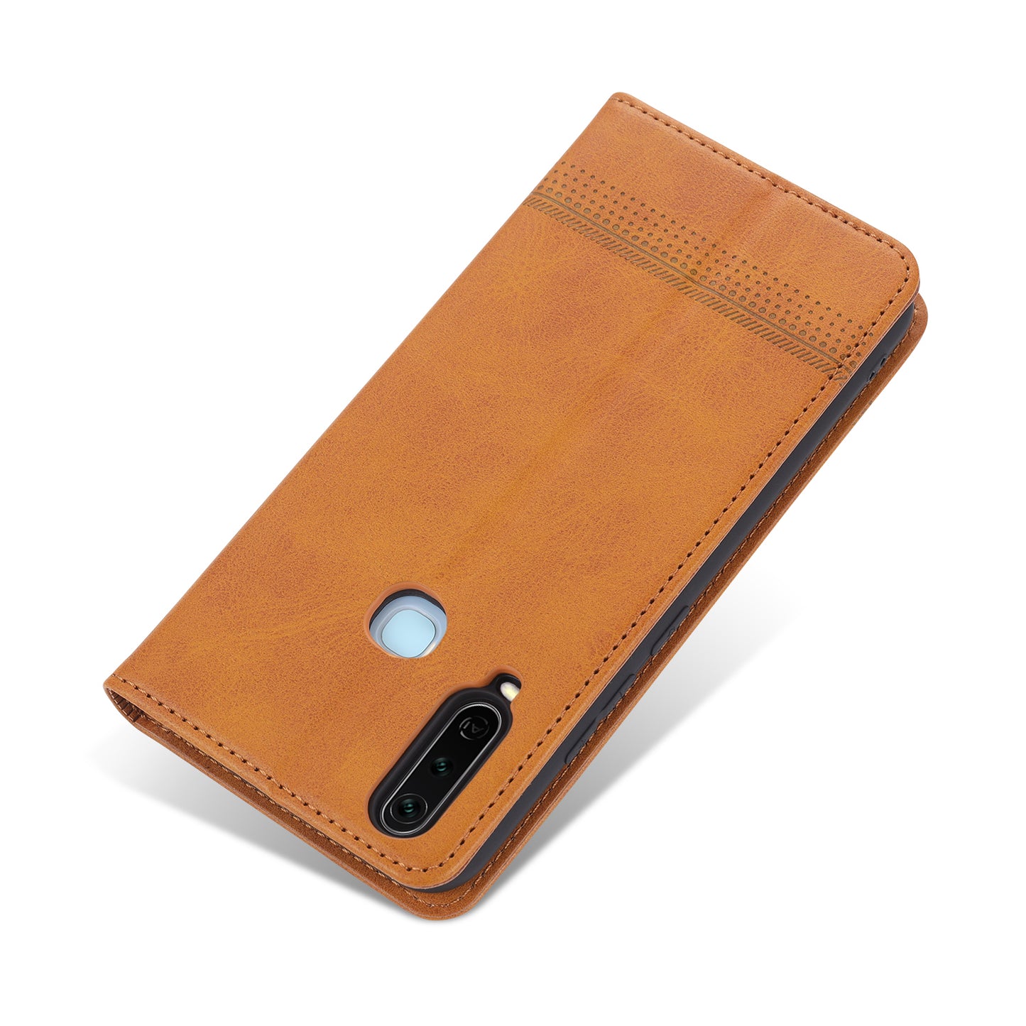 AZNS Automatic Absorbed TPU + PU Leather Mobile Phone Cover with Wallet and Stand for Vivo Y3s/Y17