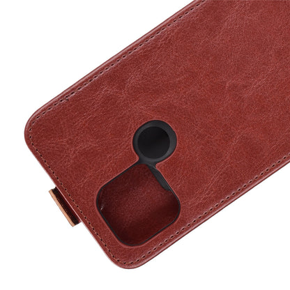 Vertical Flip Crazy Horse Texture Leather Case with Card Holder for OPPO A15