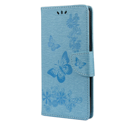 Imprint Butterfly Pattern Leather Wallet Phone Shell for Oppo A53s