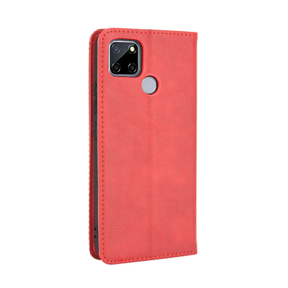 Magnetic Vintage Style Phone Case Wallet Stand Leather Cover for Oppo A15