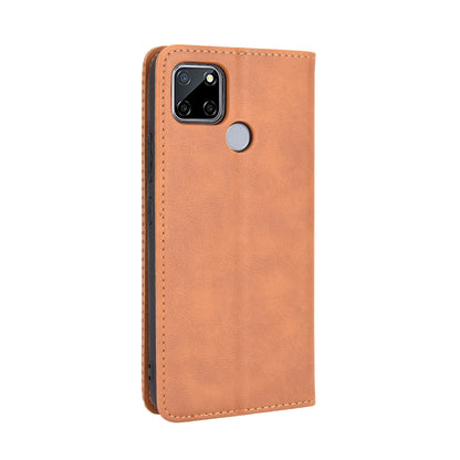 Magnetic Vintage Style Phone Case Wallet Stand Leather Cover for Oppo A15