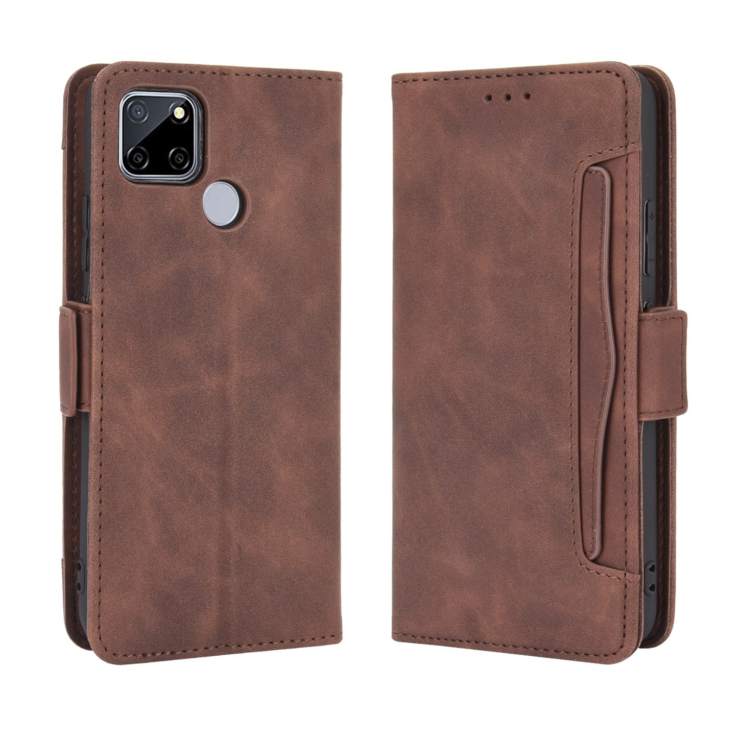 Multiple Card Slots Protective Cover for OPPO A15 Stand Leather Case