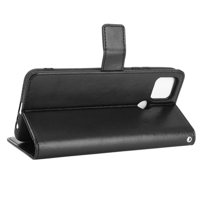 Crazy Horse Wallet Stand Leather Shell with Strap for Oppo A15