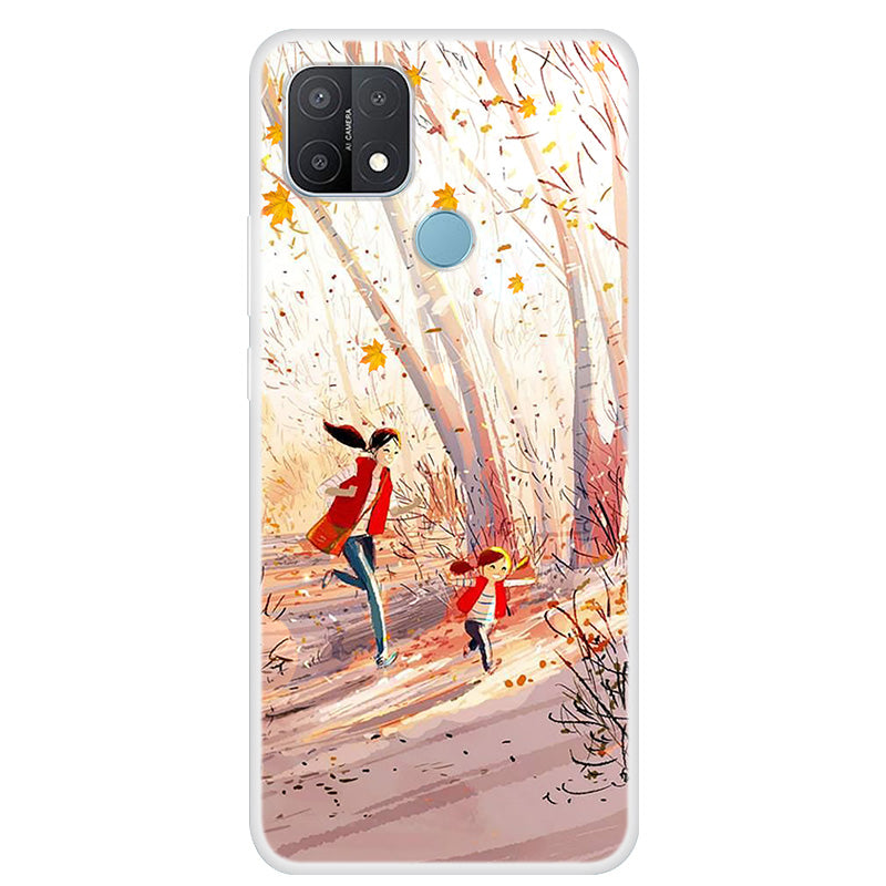 Pattern Printing TPU Phone Back Case for Oppo A15